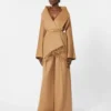 Camel cardigan coat, camel