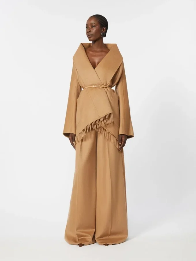 Camel cardigan coat, camel