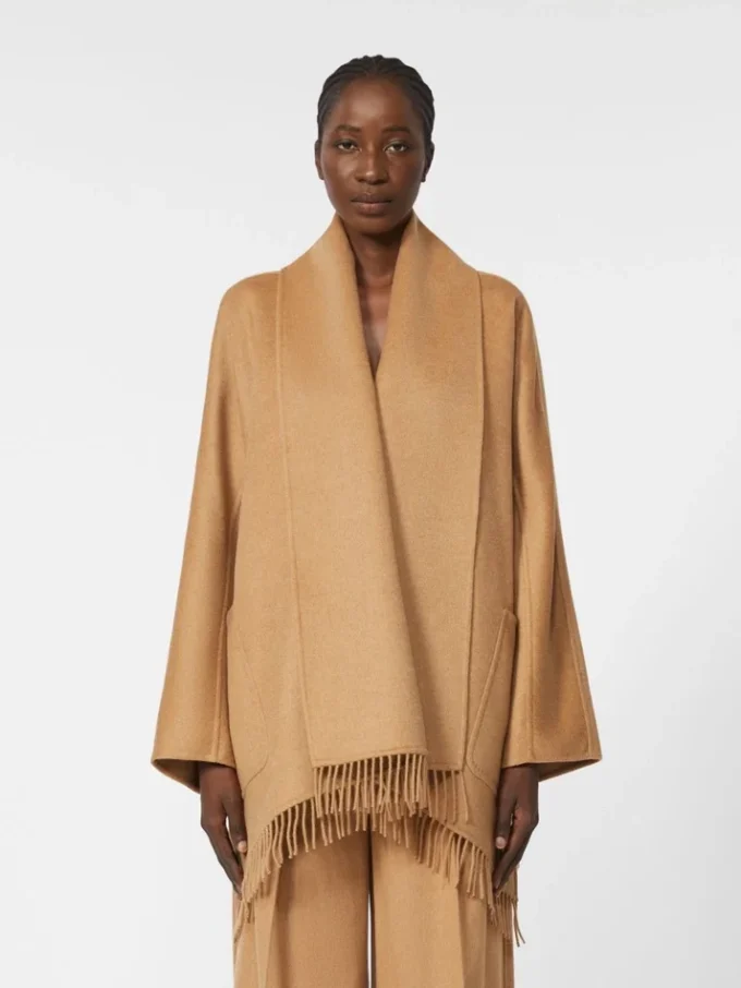 Camel cardigan coat, camel