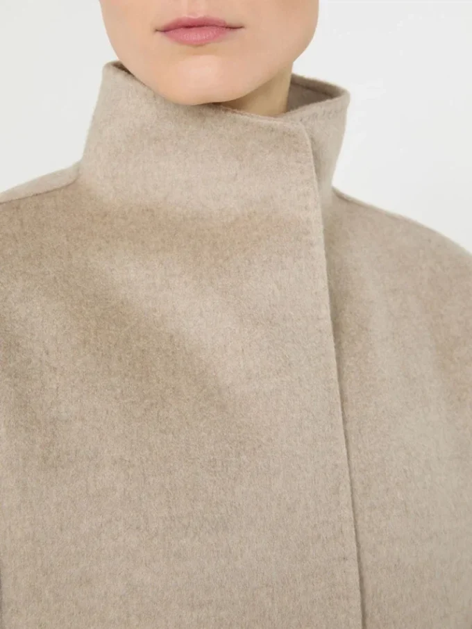 Camel wrap coat, sand
