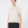 Cashmere and silk yarn sweater, beige Cashmere and silk yarn sweater, beige