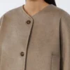 Cashmere cape with scarf detail, tawny bronze brown