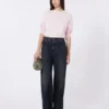 Cashmere crew-neck sweater, pink