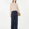 Cashmere crew-neck sweater, sand