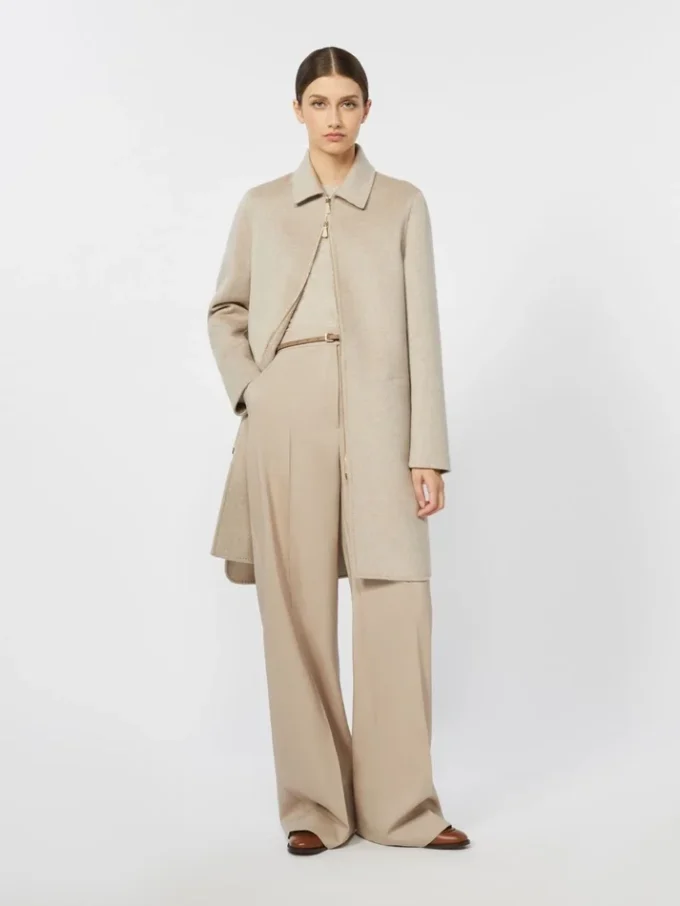 Cashmere yarn sweater, beige