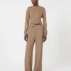 Cashmere yarn sweater, hazelnut brown