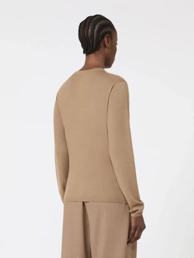 Cashmere yarn sweater, hazelnut brown