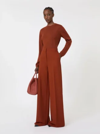 Cashmere yarn sweater, terra cotta