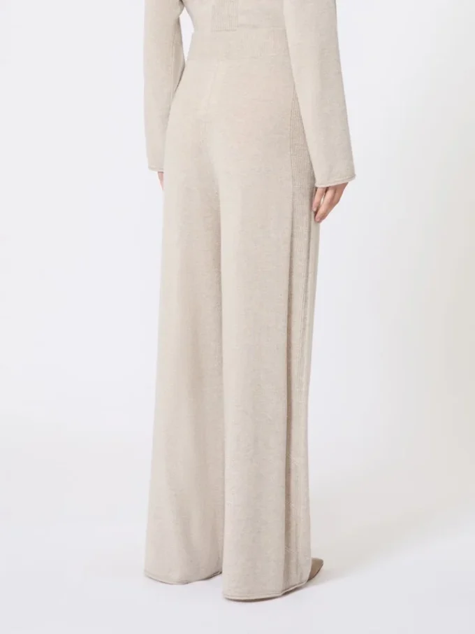 Cashmere yarn trousers, beige Cashmere yarn trousers, beige