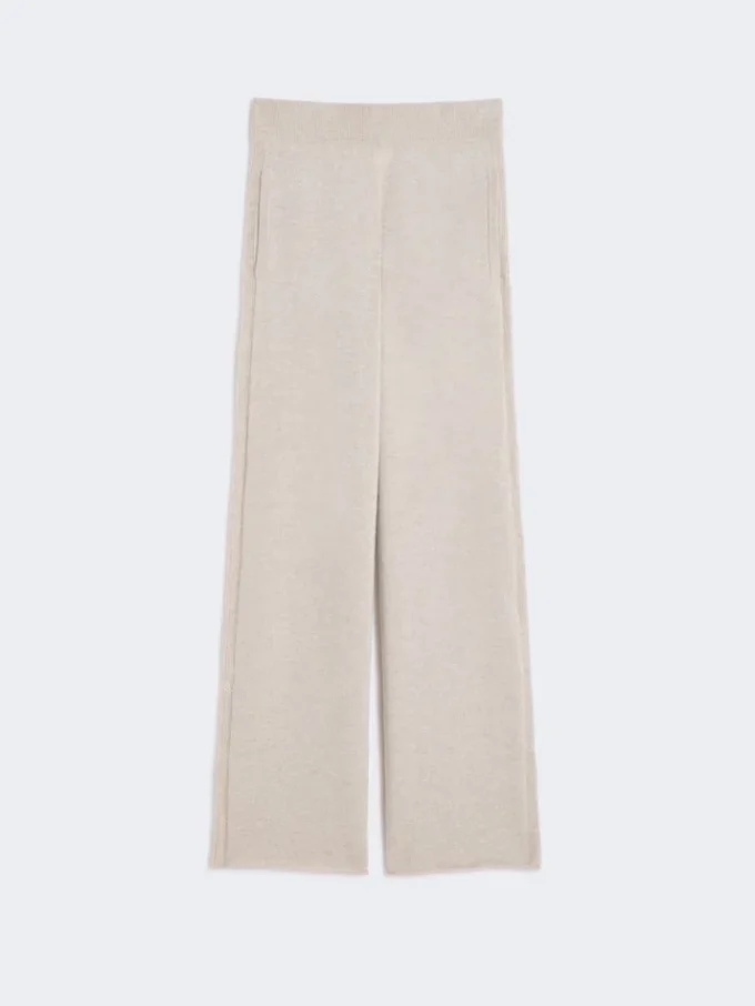 Cashmere yarn trousers, beige Cashmere yarn trousers, beige