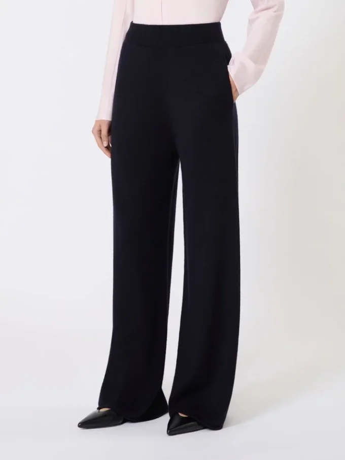 Cashmere yarn trousers, ultramarine Cashmere yarn trousers, ultramarine
