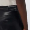 Coated fabric trousers, black