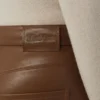 Coated fabric trousers, tobacco