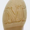 Combat boots in pure cashmere, beige Combat boots in pure cashmere, beige