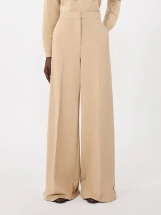 Compact jersey trousers, albino