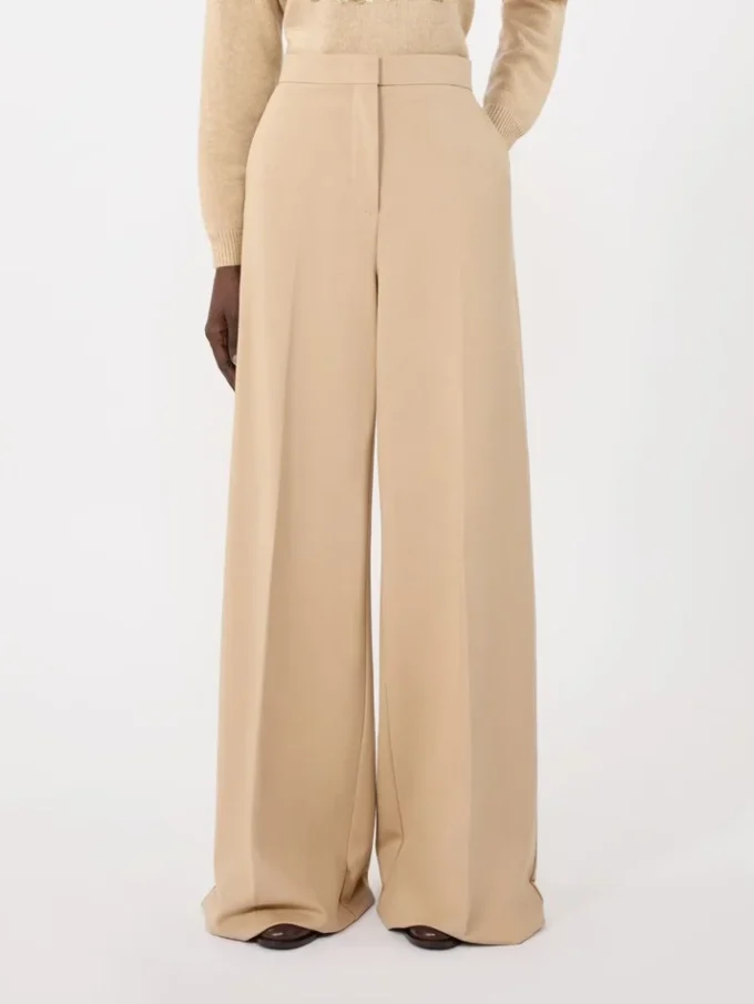 Compact jersey trousers, albino
