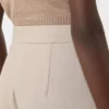 Compact jersey trousers, sand