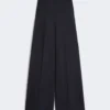 Compact jersey trousers, ultramarine