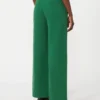 Cotton and linen 5-pocket trousers, green