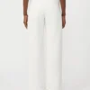 Cotton and linen 5-pocket trousers, white