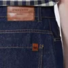Cotton and linen denim bermuda shorts, navy