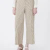 Cotton and linen seersucker trousers, sand Cotton and linen seersucker trousers, sand