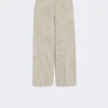 Cotton and linen seersucker trousers, sand Cotton and linen seersucker trousers, sand