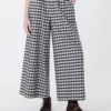 Cotton and ramie batavia trousers, navy