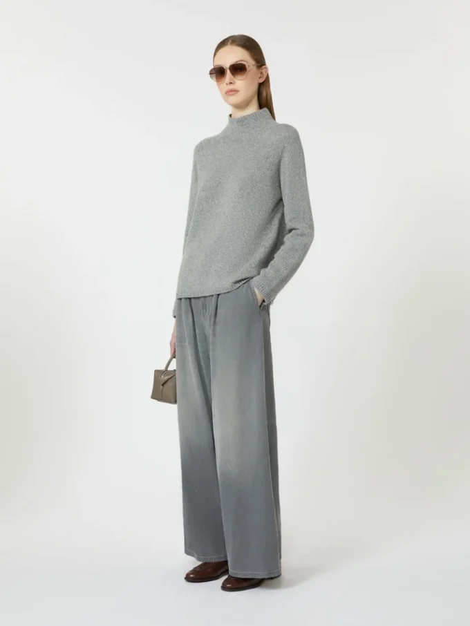 Cotton and viscose denim jeans, medium grey