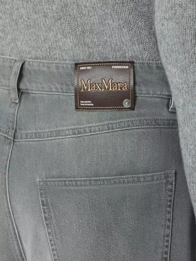Cotton and viscose denim jeans, medium grey