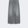 Cotton and viscose denim jeans, medium grey