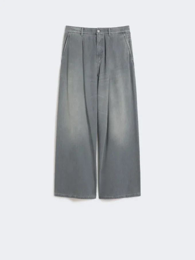 Cotton and viscose denim jeans, medium grey