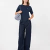 Cotton basic t-shirt, navy Cotton basic t-shirt, navy