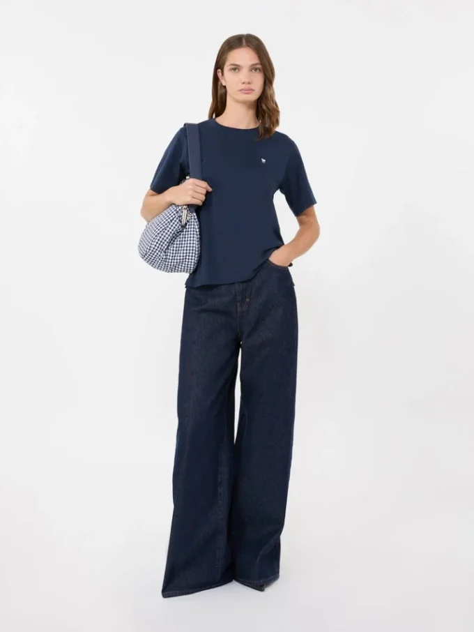 Cotton basic t-shirt, navy Cotton basic t-shirt, navy