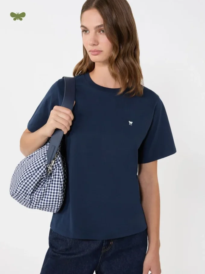 Cotton basic t-shirt, navy Cotton basic t-shirt, navy