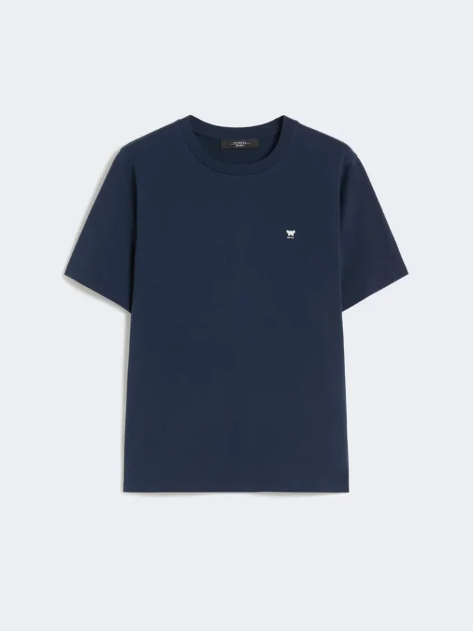 Cotton basic t-shirt, navy Cotton basic t-shirt, navy