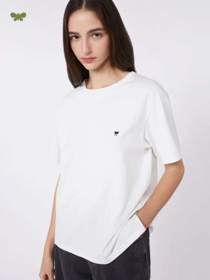 Cotton basic t-shirt, optical white Cotton basic t-shirt, optical white