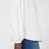 Cotton blouse, ivory