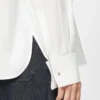 Cotton blouse with stole, optical white