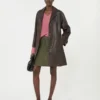 Nappa leather overcoat, brown