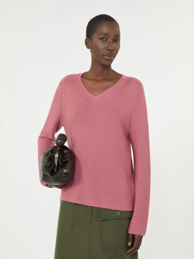 Cotton boxy sweater, antique rose Cotton boxy sweater, antique rose
