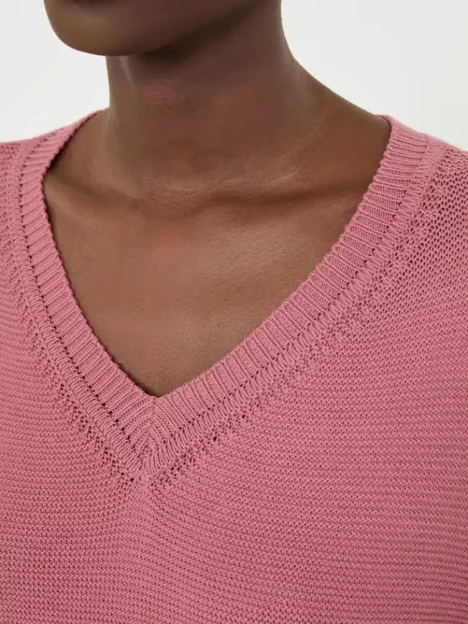 Cotton boxy sweater, antique rose Cotton boxy sweater, antique rose