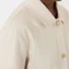 Cotton bull denim shirt dress, sand Cotton bull denim shirt dress, sand