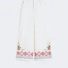 Cotton bull trousers, white