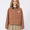 Cotton canvas jacket, tobacco Cotton canvas jacket, tobacco
