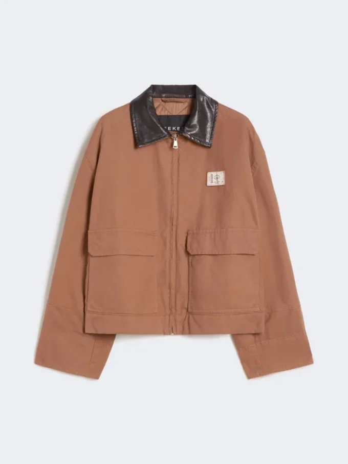 Cotton canvas jacket, tobacco Cotton canvas jacket, tobacco