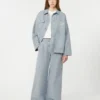 Cotton canvas workwear jacket, light blue
