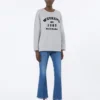 Cotton crew-neck sweatshirt, light grey
