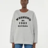 Cotton crew-neck sweatshirt, light grey
