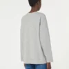 Cotton crew-neck sweatshirt, light grey